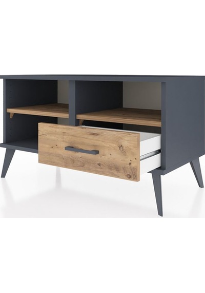 Hyperion Şifonyer 2 Raflı Tek Çekmeceli 88x44x48 Antrasit-çam Çam Hyperion Şifonyer 2 Raflı Tek Çekmeceli 88x44x48 Antrasit-çam Çam