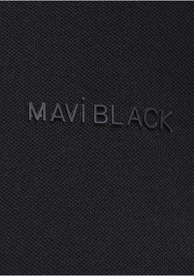 Mavi - Mavi Black Fermuarlı Siyah Polo Tişört 0613137-900 Siyah