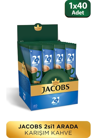 Jacobs 2'si 1 Arada Karışım Kahve 40'lı