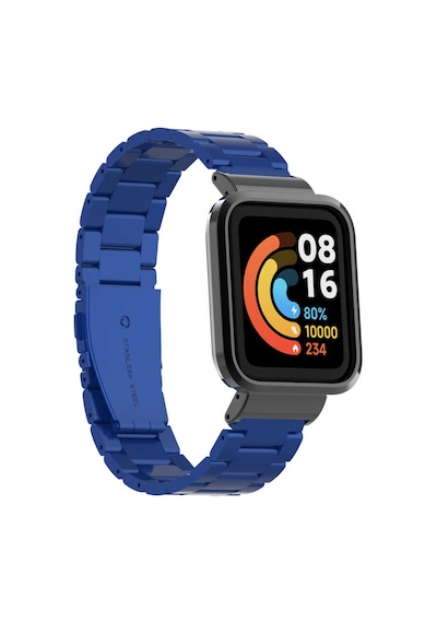 Xiaomi Redmi Watch Mi Watch Lite Uyumlu Krd-60 Metal Zore Kordon-mavi