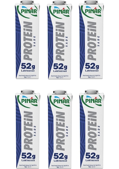 Pınar Protein Süt Sade 1 Lt X 6 Adet