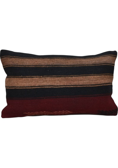 Zehra Abla Halı Yeni El Dokuma Dekoratif Lumbar Kilim Kırlent Yastık Kılıfı 6153