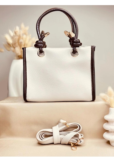 Elora Atelier Lavin Ekru&siyah Çanta Çok Renkli