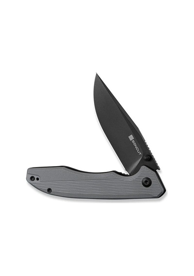 Sencut Sylor Gray G10 Handle Black D2 Blade Kamp Çakı Gri