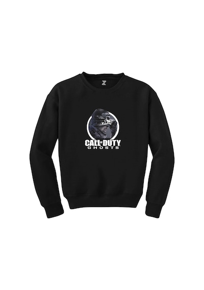 Call Of Duty Ghosts Text Siyah Sweatshirt