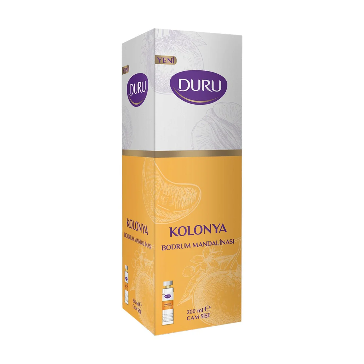Duru Kolonya Bodrum Mandalinası Cam Şişe 200 Ml