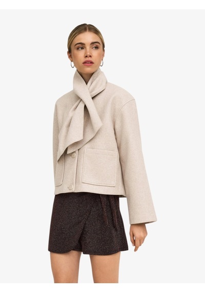Only Onlcarrıe Scarf Jacket Otw Kadın Beyaz Ceket - 15382557