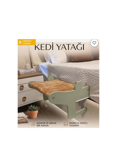 Mobilya Dostu-yer Kaplamaz-kedi Yatağı Askılı Model Yeşil