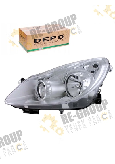 Opel Corsa D Ön Far Kromlu Beyaz 2006-2010 -sol- 1216189