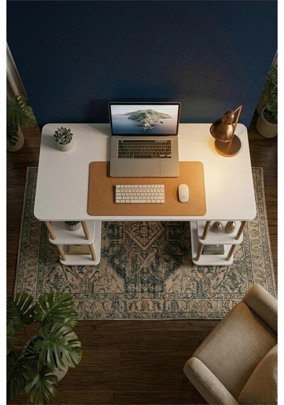 Kitaplıklı Bilgisayar Masası Raflı Çalışma Masası Modern Dekoratif Ofis Mobilyası Beyaz 120 Cm Diğer Kitaplıklı Bilgisayar Masası Raflı Çalışma Masası Modern Dekoratif Ofis Mobilyası Beyaz 120 Cm Diğer