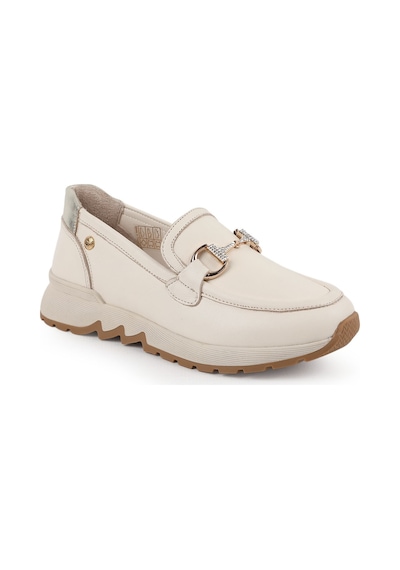 Mamma Mia Kadın Günlük Ayakkabı Hakiki Deri Işıltılı Taşlı Metal Aksesuarlı Kalın Taban Loafer Sneaker 26y-3975 Krem-altın Mamma Mia Kadın Günlük Ayakkabı Hakiki Deri Işıltılı Taşlı Metal Aksesuarlı Kalın Taban Loafer Sneaker 26y-3975 Krem-altın