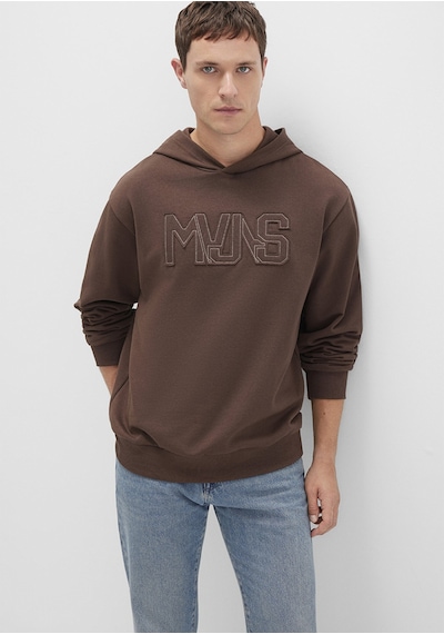 Mavi - Mvjns Baskılı Kapüşonlu Kahverengi Sweatshirt 0s10346-88067 Kahverengi