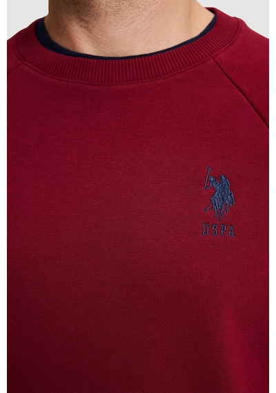 U.S. Polo Assn. Erkek Bordo Basic Sweatshirt 50329441 Vr014