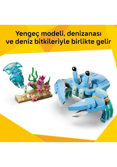LEGO® Creator 3'ü 1 Arada Deniz Hayvanları: Güzel Yunuslar 31385 – 9 yaş ve üzeri çocuklar için Yaratıcı Oyuncak Yapım Seti (542P)