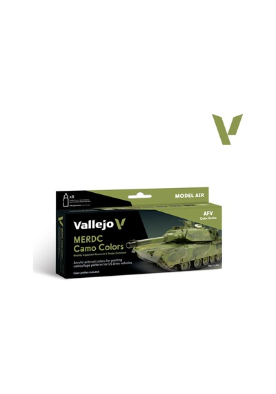Vallejo 71202, 8x18 Ml. Merdc Camo Colors Model Air Boya Seti Standart
