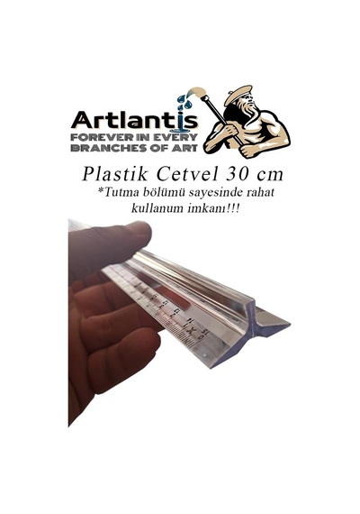 Cetvel 30 Cm Plastik Şeffaf 1 Adet Tribli Desimetre Okul Sınıf Öğrenci Tutumu Kolay Cetvel 30 Cm Şeffaf