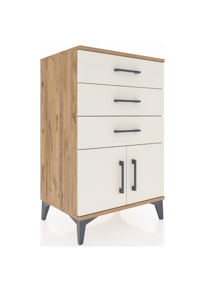 Hyperion Komodin 3 Çekmeceli 2 Kapaklı 60x44x96 Çam-aytaşı Çam