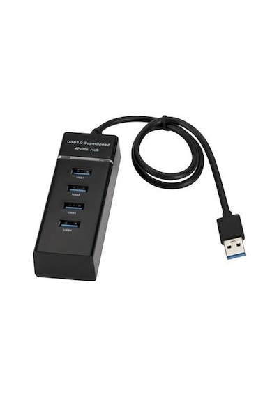 Usb 3.0 Çağaltıcı Usb 3.0 Çoklatıcı 30 Cm Kablolu Siyah Usb 3.0 Usb Çoğaltıcı