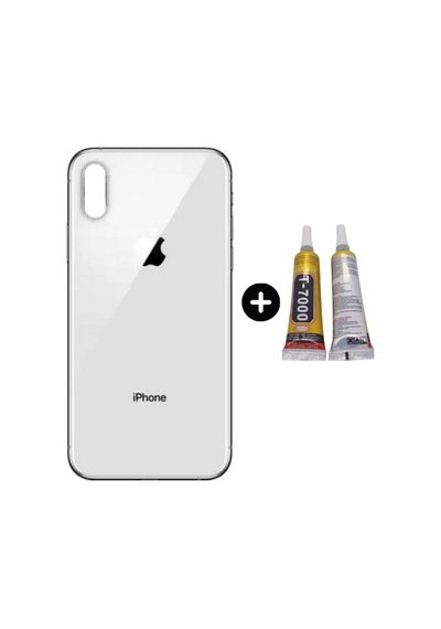 Apple Uyumlu iPhone Xs Arka Pil Batarya Kapak Beyaz + B7000