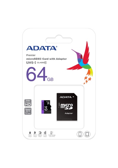 ADATA AUSDX64GUICL10RA1 64 GB Micro SD Kart