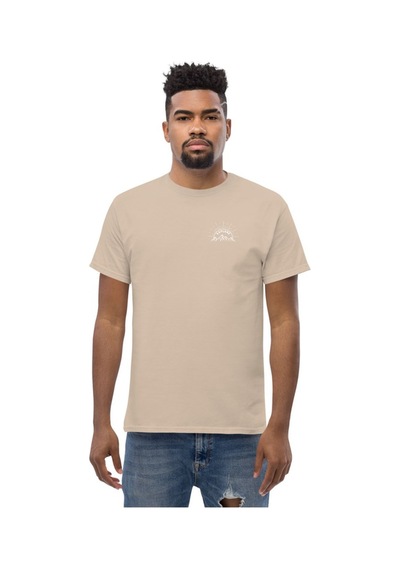 Wildstyle Explore Keşfet Dağcı Doğa Macera Temalı Baskılı Unisex Bisiklet Yaka Pamuklu Tişört Camel