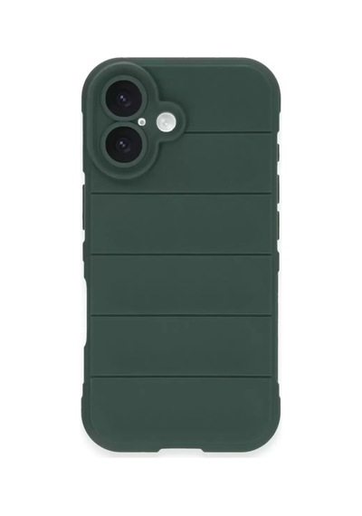 Sh Newface Apple iPhone Uyumlu 16 Kılıf Optimum Silikon - Koyu Yeşil Najmaddin