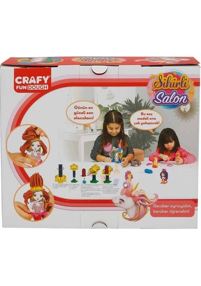 30980 Crafy Sihirli Salon Oyun Hamur Seti 200 G 15 Parça - 15 Parça Çok Renkli