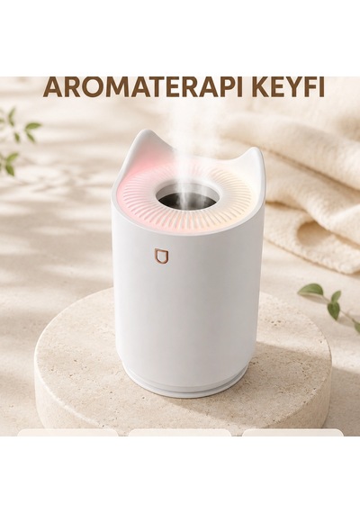 Aroma Difüzör Hava Nemlendirici Sessiz Çalışma Led Gece Lambası
