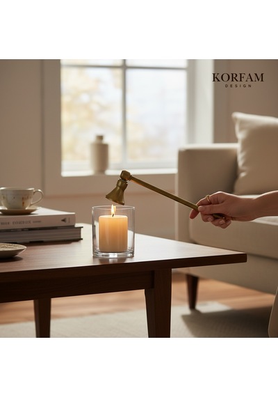 Dekoratif Pirinç Eskitme Gold Mum Söndürücü Çok Renkli
