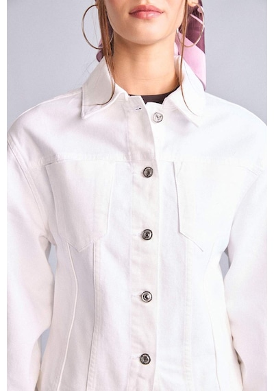 Defacto Regular Fıt Gabardin Ceket H7632ax26smwt83 Beyaz-wt83