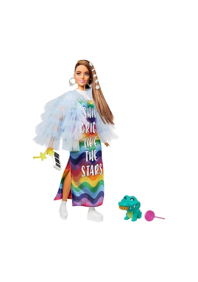 Barbie Extra Renkli Elbiseli Bebek Gyj78