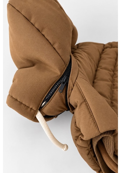 Minigimin Cicileri Çıkarılabilir Kapüşonlu Şişme Keten Erkek Çocuk Yelek - Kahve Kahverengi Minigimin Cicileri Çıkarılabilir Kapüşonlu Şişme Keten Erkek Çocuk Yelek - Kahve Kahverengi