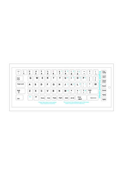 Ingilizce Klavye Için Beyaz Sticker Etiket Çıkartma Harf