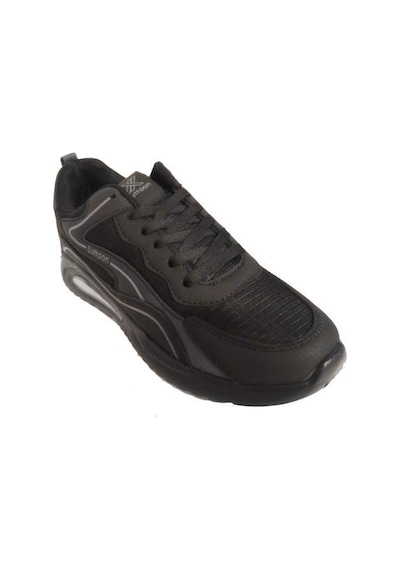 Luttoon 4184-24 Deri Anatomik Hafıza Taban Erkek Sneaker Siyah Füme Siyah