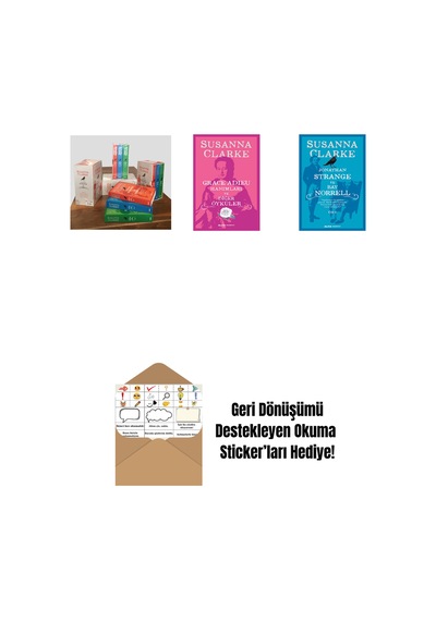 Jonathan Strange Ve Bay Norrell - 3 Kitap Takım Kutulu Set + Grace Adieu Hanımları Ve Diğerleri + Jonathan Strange Ve Bay Norrell - 2 + Okuma Sticker'ları