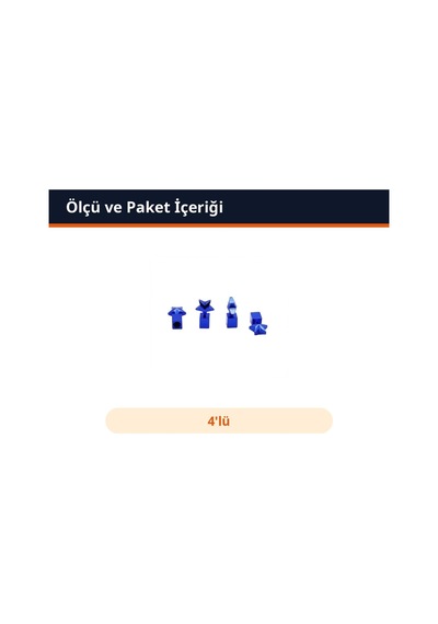 Trobus 4'lü Sibop Kapağı Alüminyum Yıldız Desenli Set Mavi