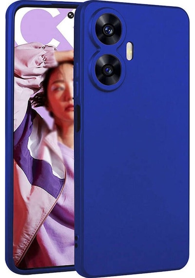 Realme C55 Kılıf Zore Premier Silikon Kapak Saks Mavi