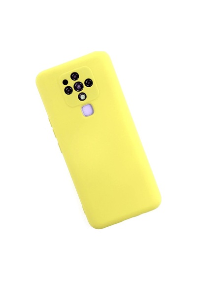 Tecno Camon 16 Kılıf Nano İçi Kadife Silikon - Sarı Sari