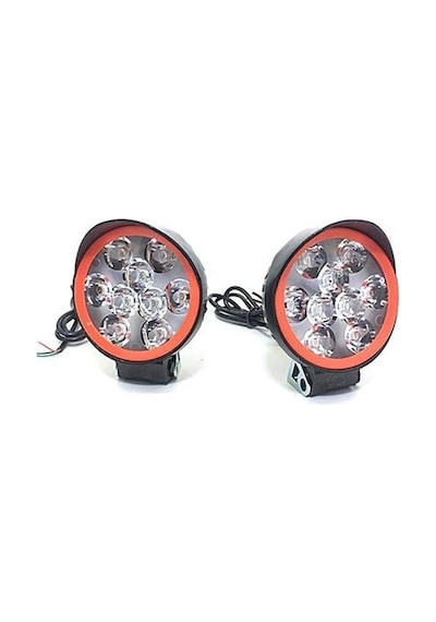 Motosiklet 9 Ledli Sis Far Çakar Modlu 2 Li Set 12v Led Far