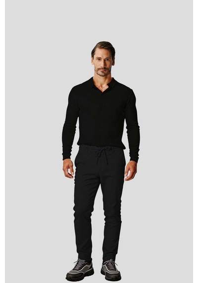 İgs Siyah Premium Jogger Erkek Pantolon Dynamic Fit-26058