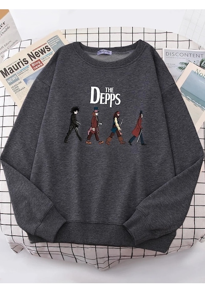 Startmore Tarzsokak Edward Scissorhands Sihirbaz Korsan Beyefendi Kazak Kadınlar Harajuku Rahat Hoody Moda Yumuşa Antrasit