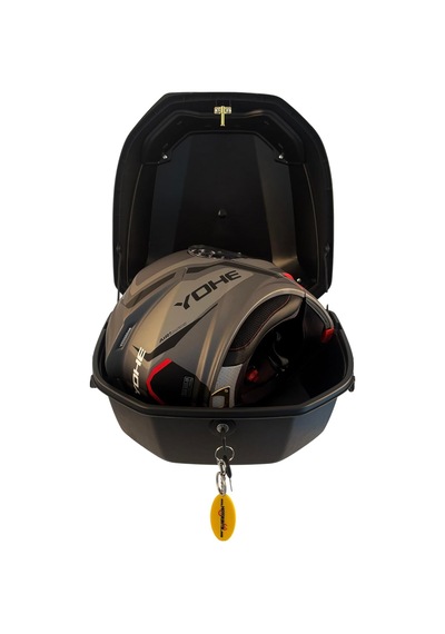 Xt08-fs 32 Litre Motosiklet Arka Çanta Mat Siyah Su Geçirmez Abs Top Case Çift Kilitleme Üniversal Diğer