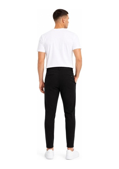 Hzr Wear Erkek Jogger Pantolon Esnek Kumaş Likralı Slim Fit Bağcıklı Siyah