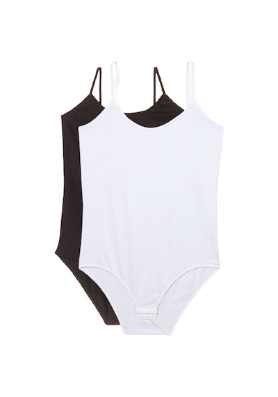20st 2 Adet İp Askılı Kadın Çıtçıtlı Body Siyah Ve Beyaz 13-2010