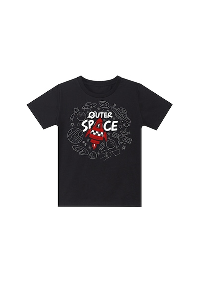 Uzay Roketi Erkek Çocuk Yazlık T-shirt Kapri Şort Takım