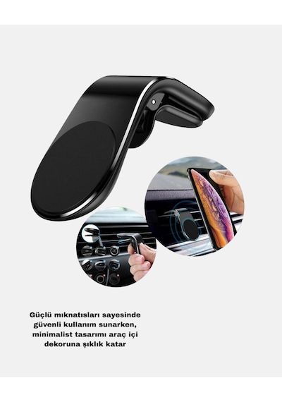 Manyetik Araç Telefon Tutucu Ve Hızlı Şarj Adaptörü 2 Li Set