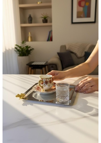 Kristal Cam 6 Lı Kahve Yanı Küçük Su Bardağı 60 Cc Shot Bardağı Şeffaf