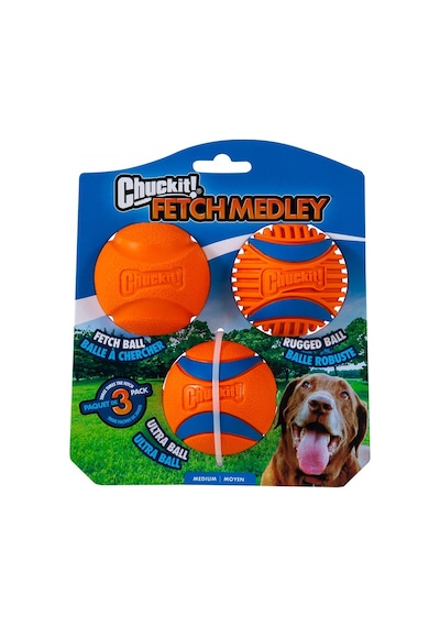 Chuckit Fetch Medley 3'lü Köpek Oyun Topu Seti 6.5 CM