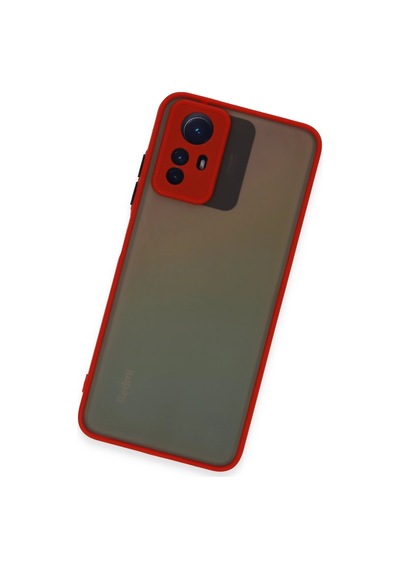 Gld-spt- Newface Xiaomi Redmi Note 12s Kılıf Montreal Silikon Kapak - Kırmızı