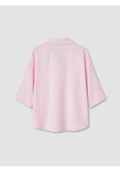 Lcw Vision Pembe Oversize Armürlü Kadın Gömlek